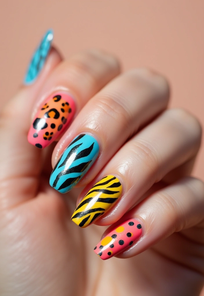 27 Nail Art for Small Hands – Designs That Enhance Proportion - 10. Whimsical Animal Prints