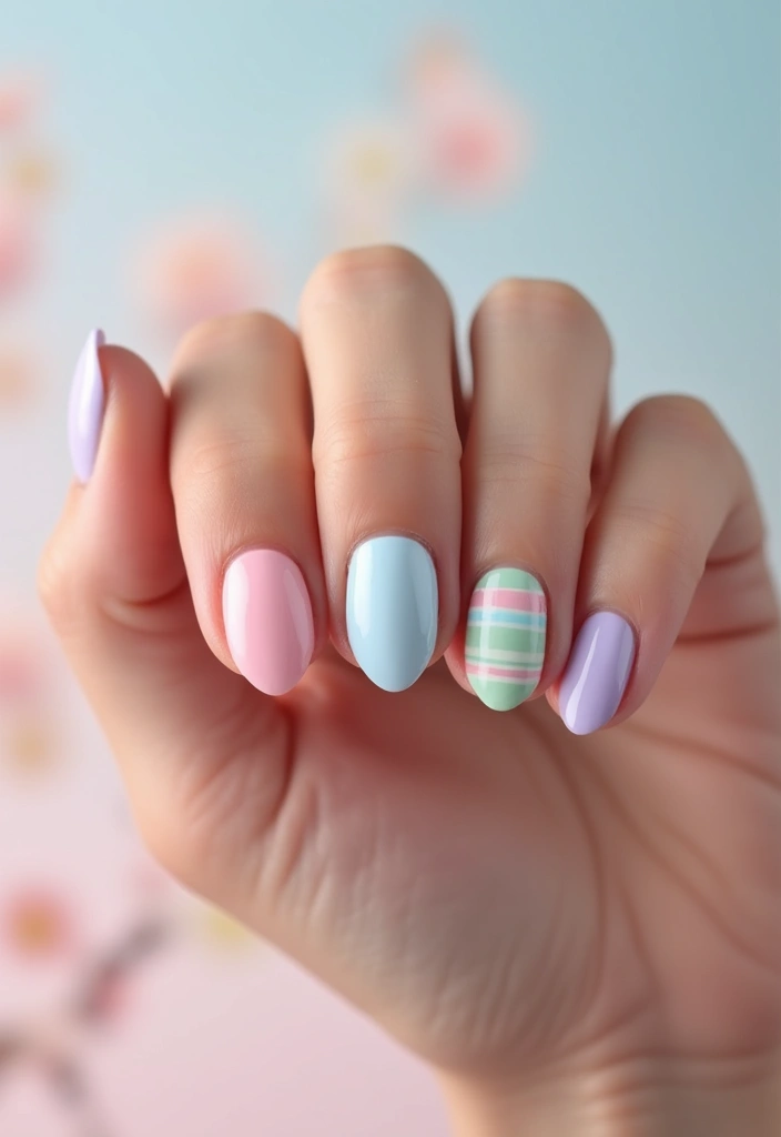 27 Nail Art for Small Hands – Designs That Enhance Proportion - 17. Sweet Candy Stripes