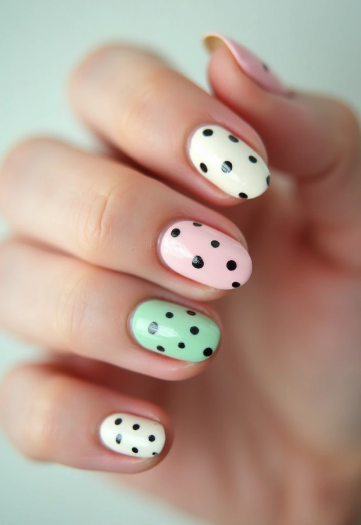 27 Nail Art for Small Hands – Designs That Enhance Proportion - 18. Vintage Polka Dots