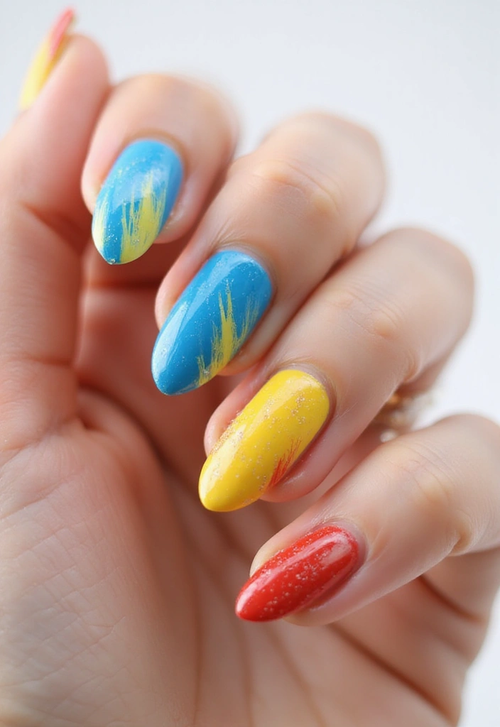 27 Nail Art for Small Hands – Designs That Enhance Proportion - 20. Artsy Brush Strokes