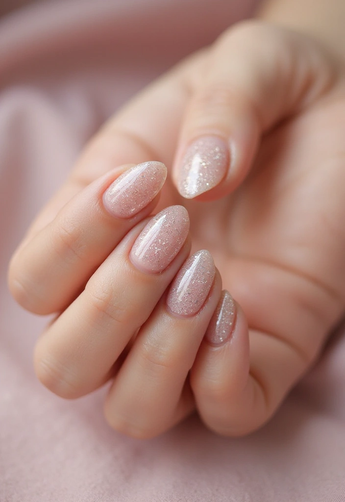 27 Nail Art for Small Hands – Designs That Enhance Proportion - 24. Subtle Glitter French Tips