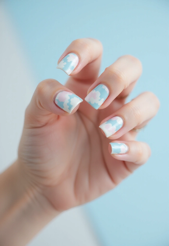 27 Sheer Nude Nails for a Natural, Polished Everyday Look - 14. Cloudy Nail Art