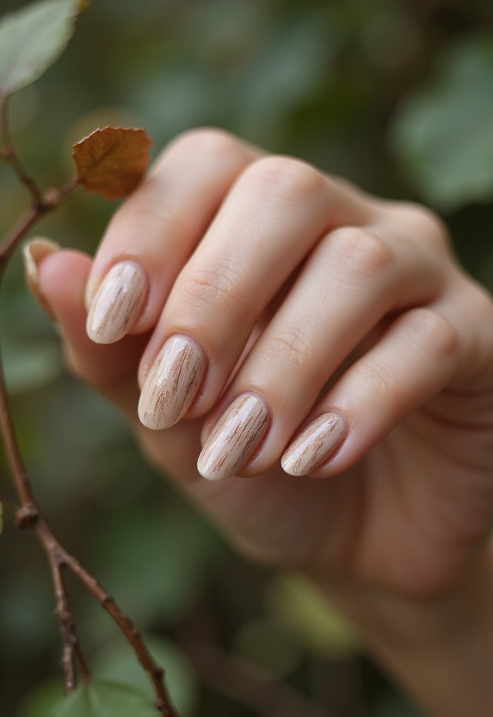 27 Sheer Nude Nails for a Natural, Polished Everyday Look - 25. Subtle Wood Grain