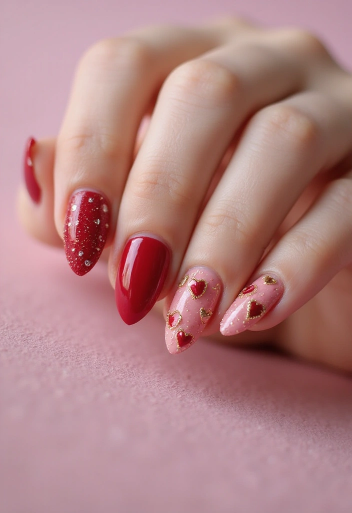 27 Valentine’s Day Nail Ideas with Hearts & Red Hues - 11. 3D Heart Nail Art