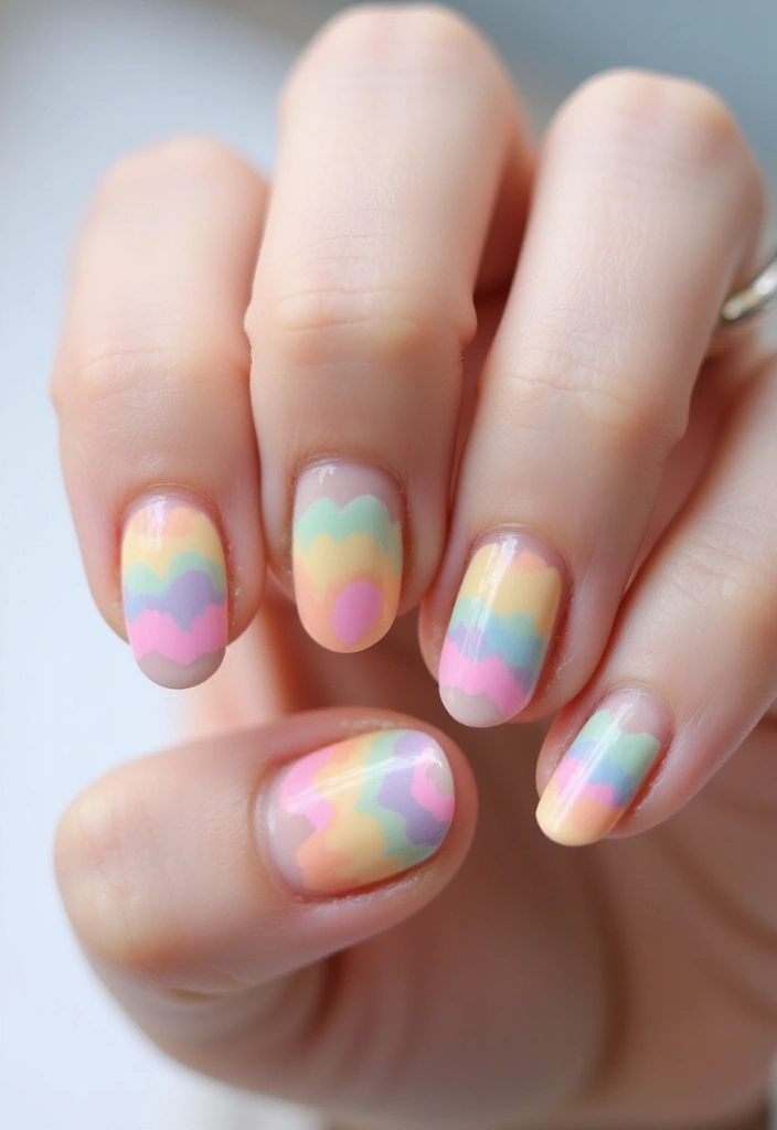 27 Valentine’s Day Nail Ideas with Hearts & Red Hues - 15. Colorful Gradient Hearts