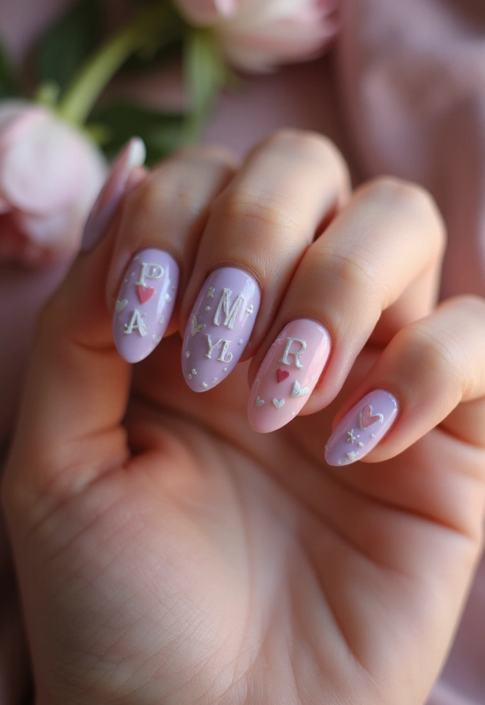27 Valentine’s Day Nail Ideas with Hearts & Red Hues - 27. Personalized Heart Nail Designs