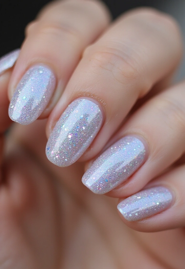 28 Balletcore Nails to Match Your Soft, Dreamy Aesthetic - 14. Glistening Glimmer