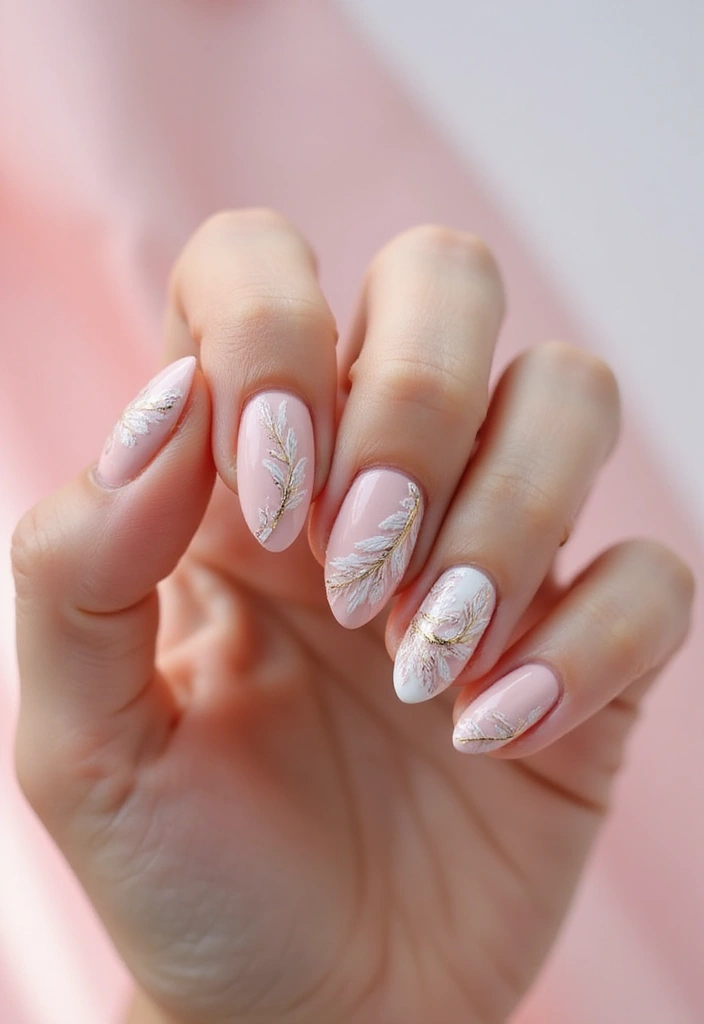 28 Balletcore Nails to Match Your Soft, Dreamy Aesthetic - 25. Soft Feather