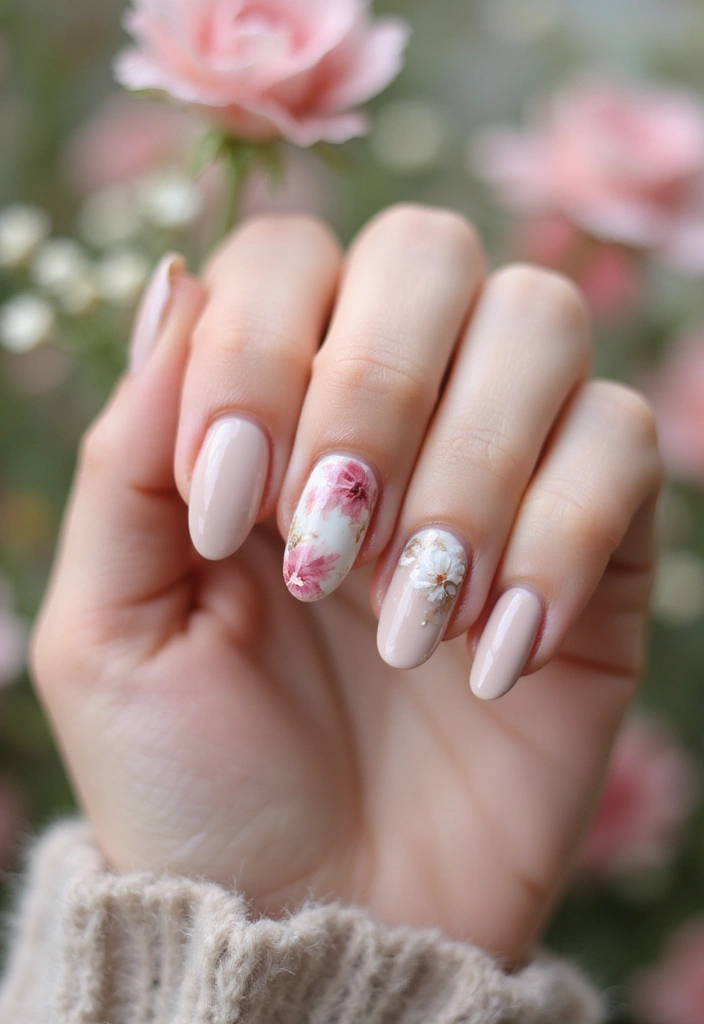 28 Balletcore Nails to Match Your Soft, Dreamy Aesthetic - 4. Romantic Rose Petals