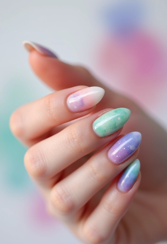 28 Balletcore Nails to Match Your Soft, Dreamy Aesthetic - 6. Whimsical Watercolors