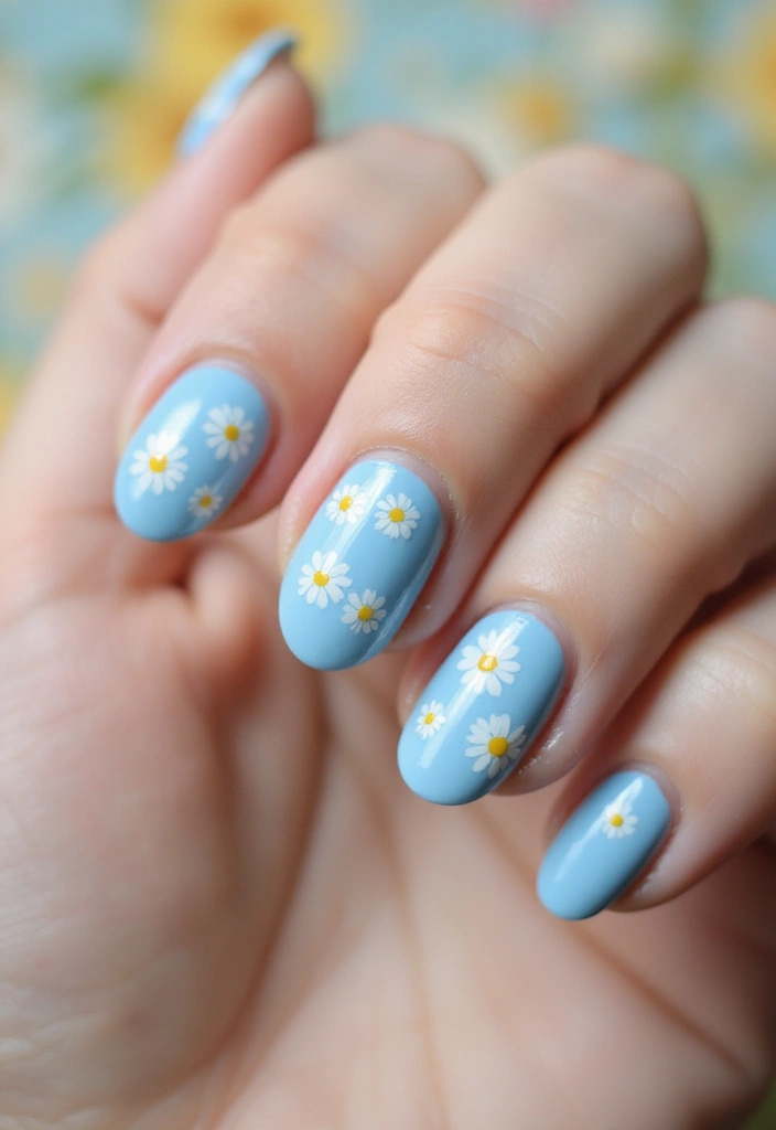 28 Balletcore Nails to Match Your Soft, Dreamy Aesthetic - 7. Dreamy Daisies