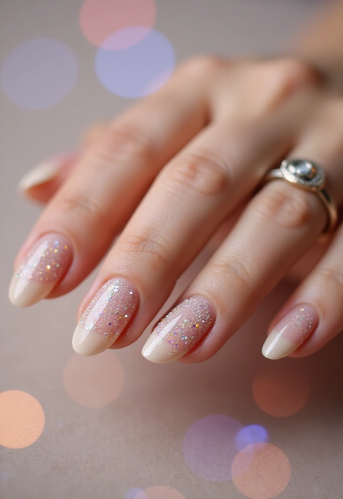 28 Balletcore Nails to Match Your Soft, Dreamy Aesthetic - 8. Subtle Sequins