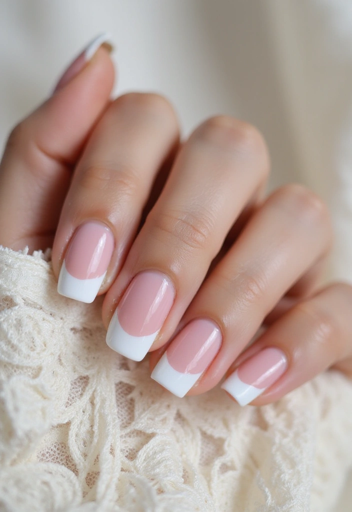 28 Bridal Nails Simple – Elegant & Timeless for Your Big Day - 1. Classic French Tips