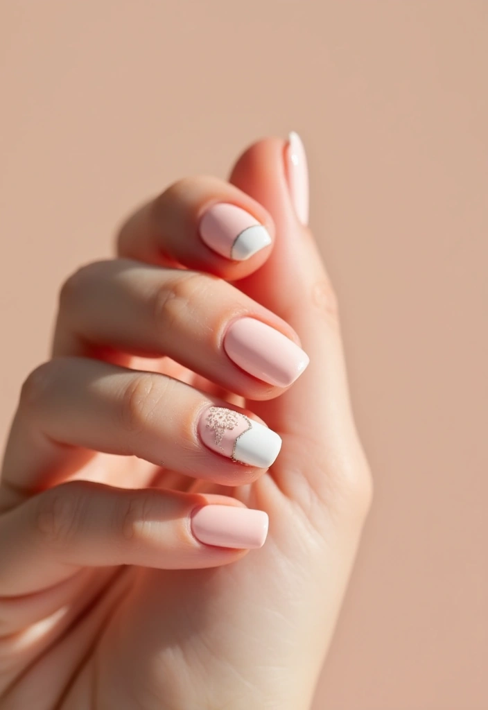 28 Bridal Nails Simple – Elegant & Timeless for Your Big Day - 18. Simple Heart Accents