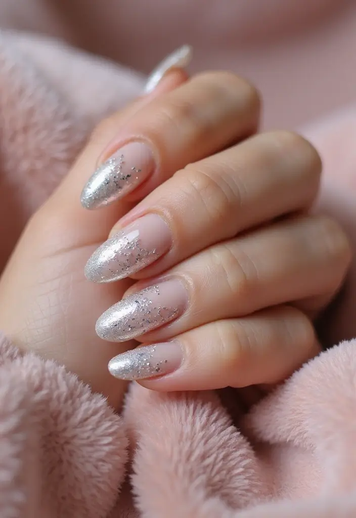 28 Bridal Nails Simple – Elegant & Timeless for Your Big Day - 19. Delicate Silver Foil