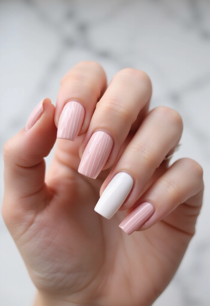 28 Bridal Nails Simple – Elegant & Timeless for Your Big Day - 21. Simple Stripes