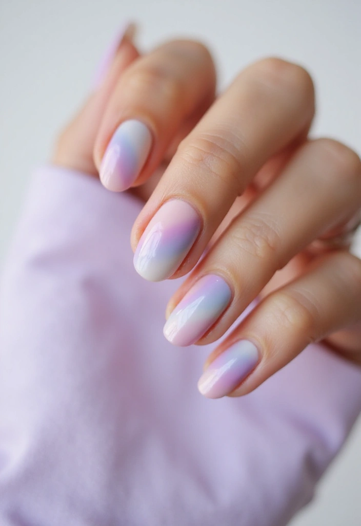 28 Bridal Nails Simple – Elegant & Timeless for Your Big Day - 23. Subtle Rainbow Nails