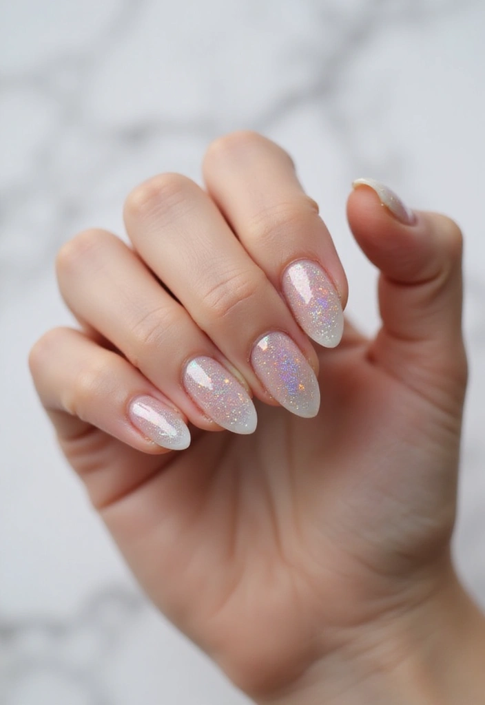 28 Bridal Nails Simple – Elegant & Timeless for Your Big Day - 24. Crystal Clear Nails