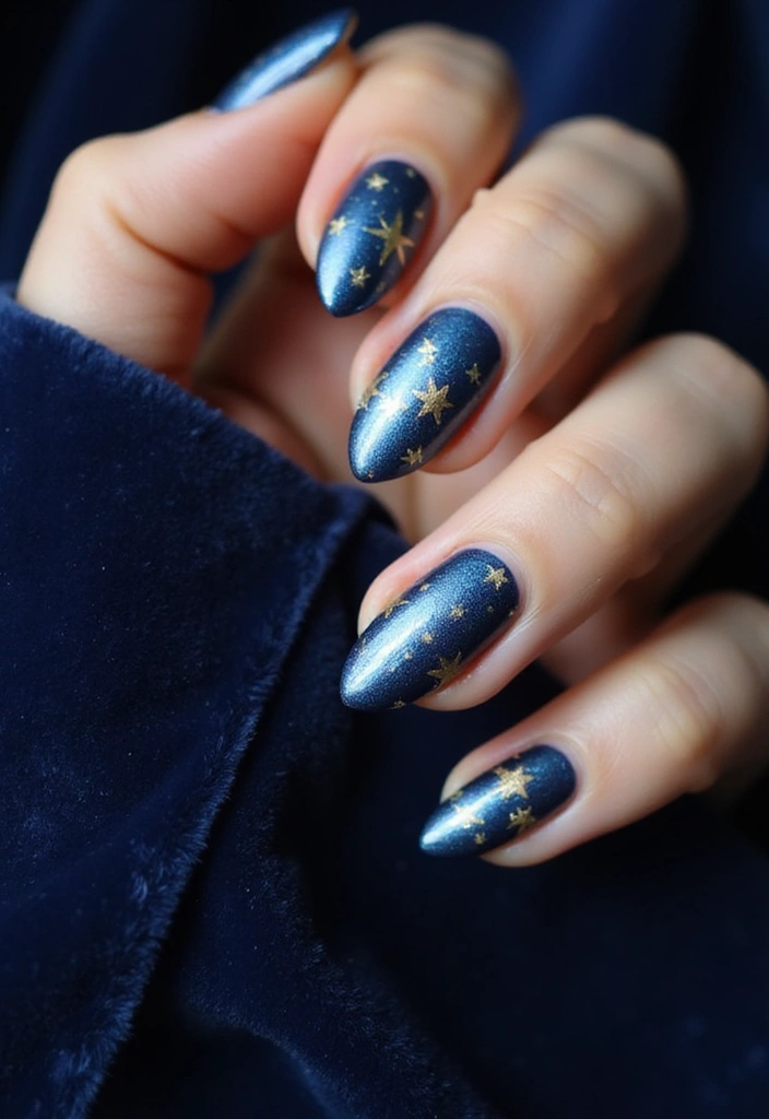 28 Bridal Nails Simple – Elegant & Timeless for Your Big Day - 27. Twinkling Stars