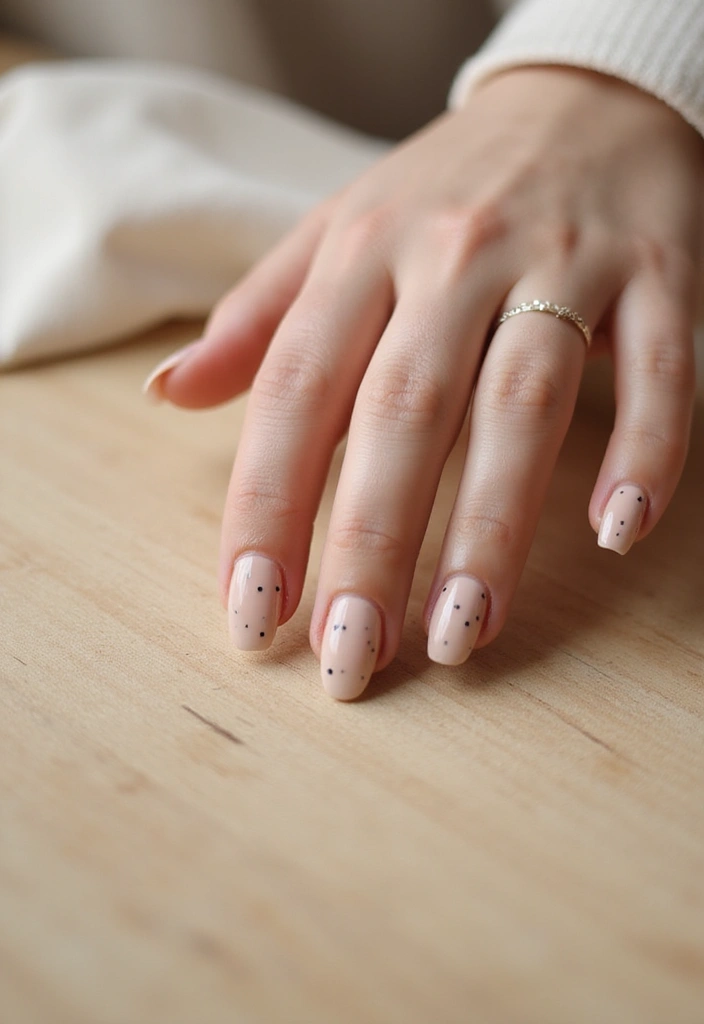 28 Bridal Nails Simple – Elegant & Timeless for Your Big Day - 3. Minimalist Dot Design