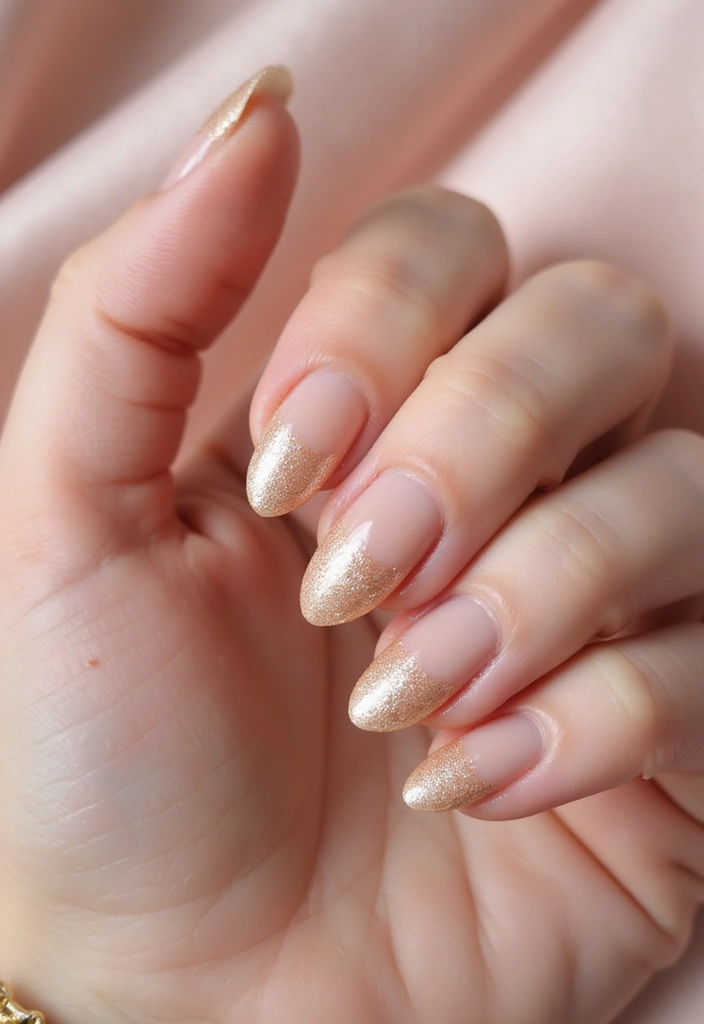 28 Bridal Nails Simple – Elegant & Timeless for Your Big Day - 5. Subtle Glitter Fade
