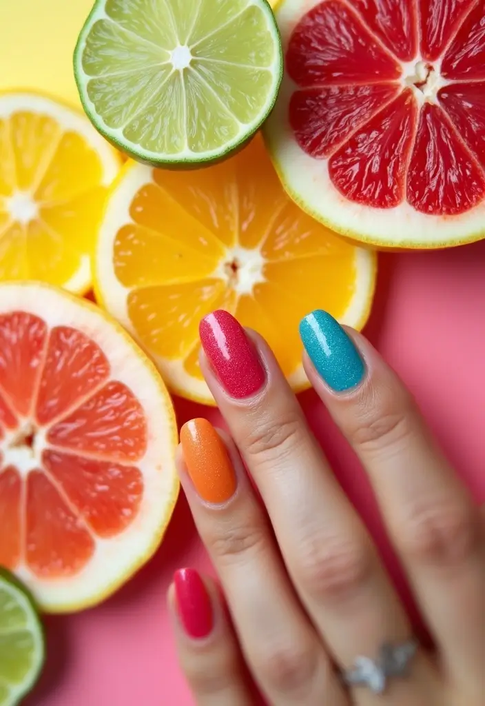 28 Nail Extensions DIY: Tips for Beginners Without a Kit - 18. Using Fruits for Unique Nail Designs