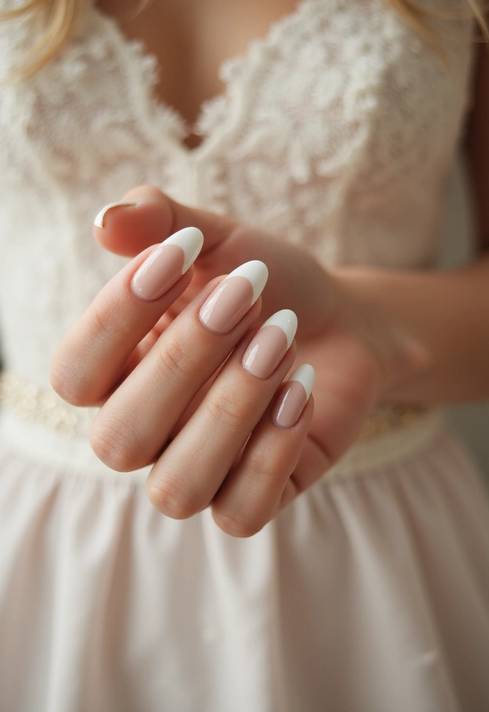 28 Nude Bridal Nails That Complement Every Dress - 10. French Reverse Nail Art
