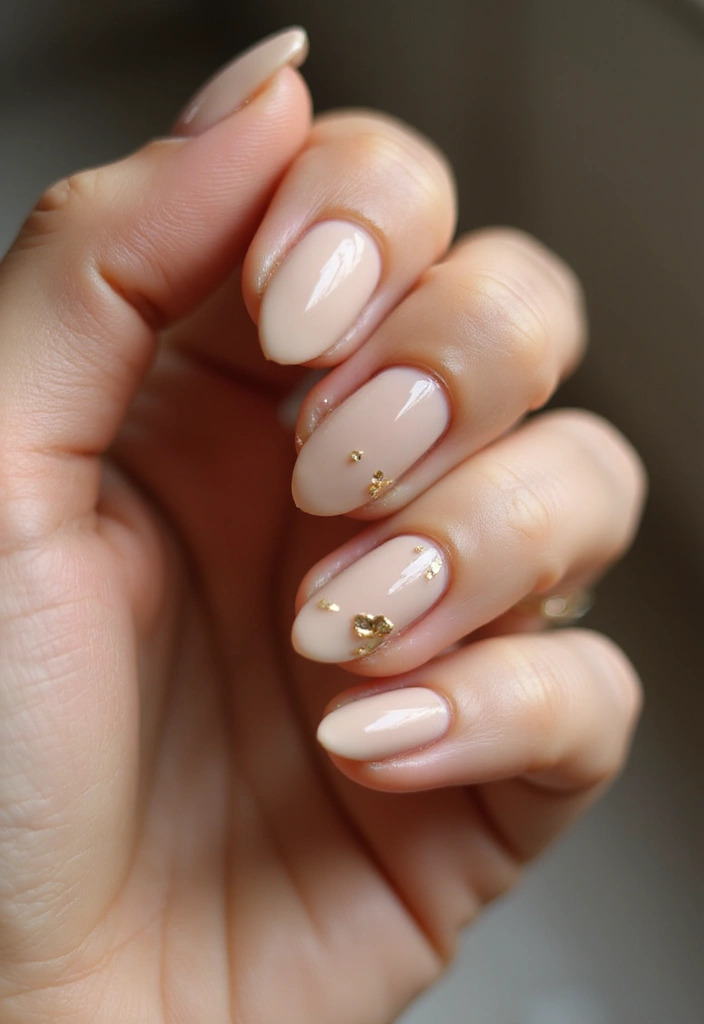 28 Nude Bridal Nails That Complement Every Dress - 11. Touch of Color Underneath