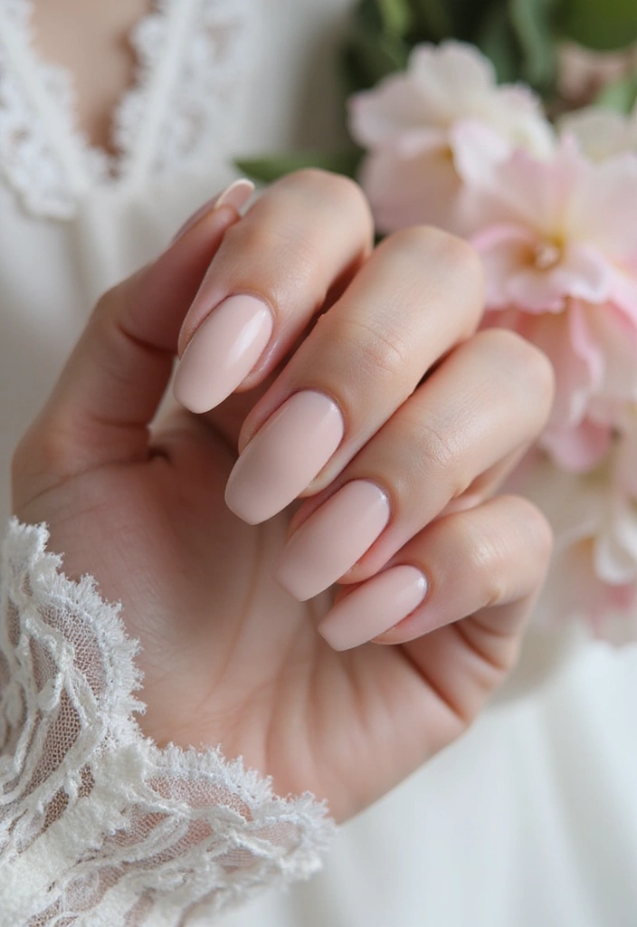 28 Nude Bridal Nails That Complement Every Dress - 9. Classy Matte Finish
