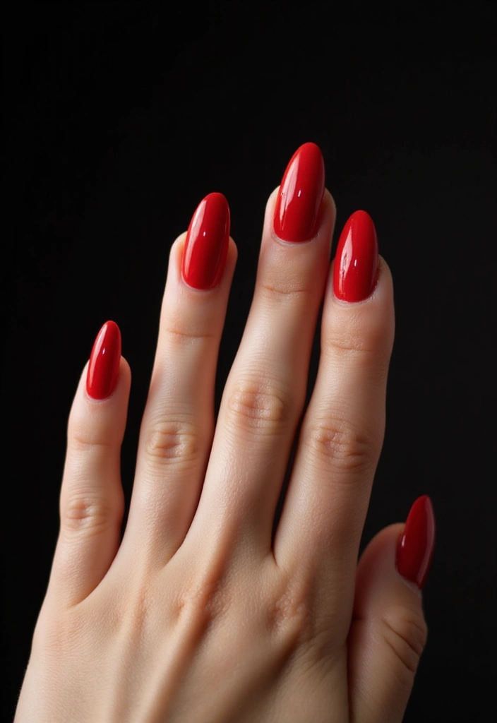 28 Stiletto Nails for Beginners – How to Rock the Drama - 1. The Classic Red Stiletto