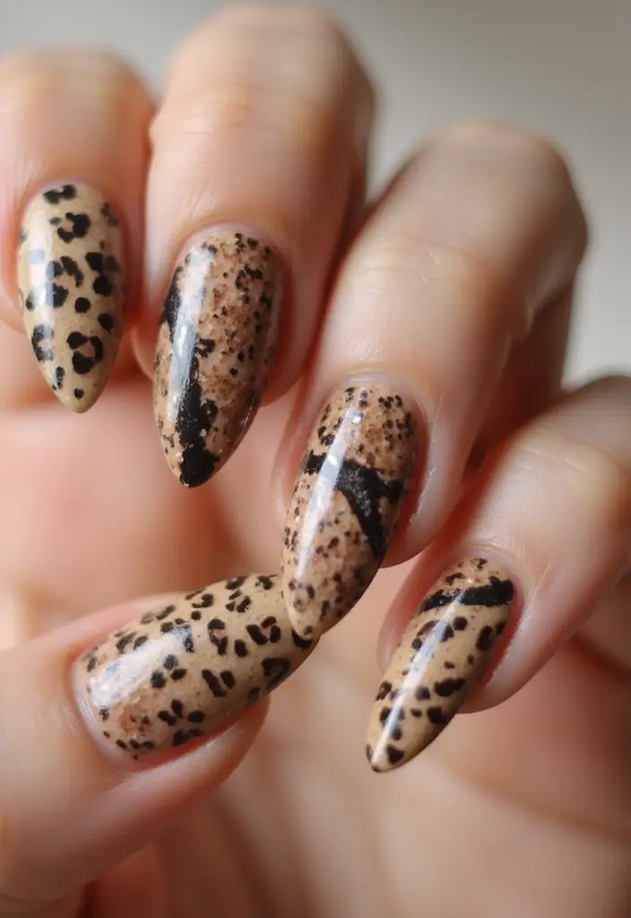 28 Stiletto Nails for Beginners – How to Rock the Drama - 14. Animal Print Chic