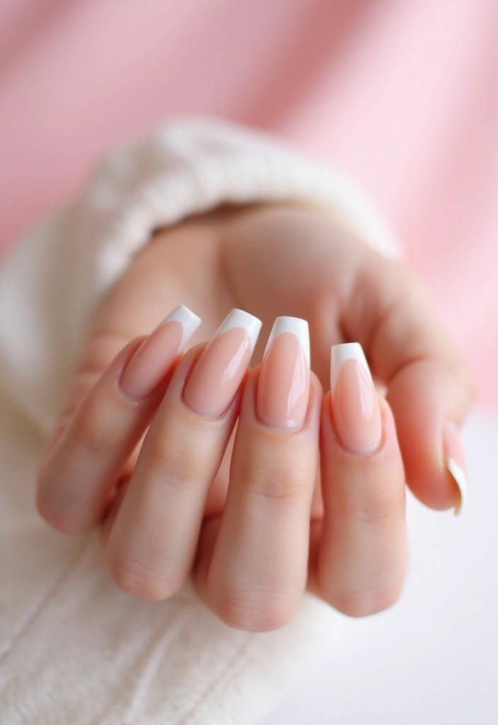 28 Stiletto Nails for Beginners – How to Rock the Drama - 16. Classic French Tips