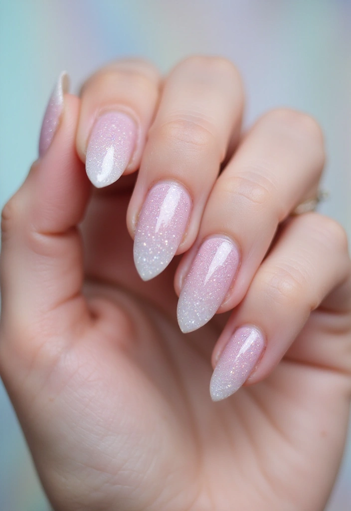 28 Stiletto Nails for Beginners – How to Rock the Drama - 2. Glitter Ombre Delight