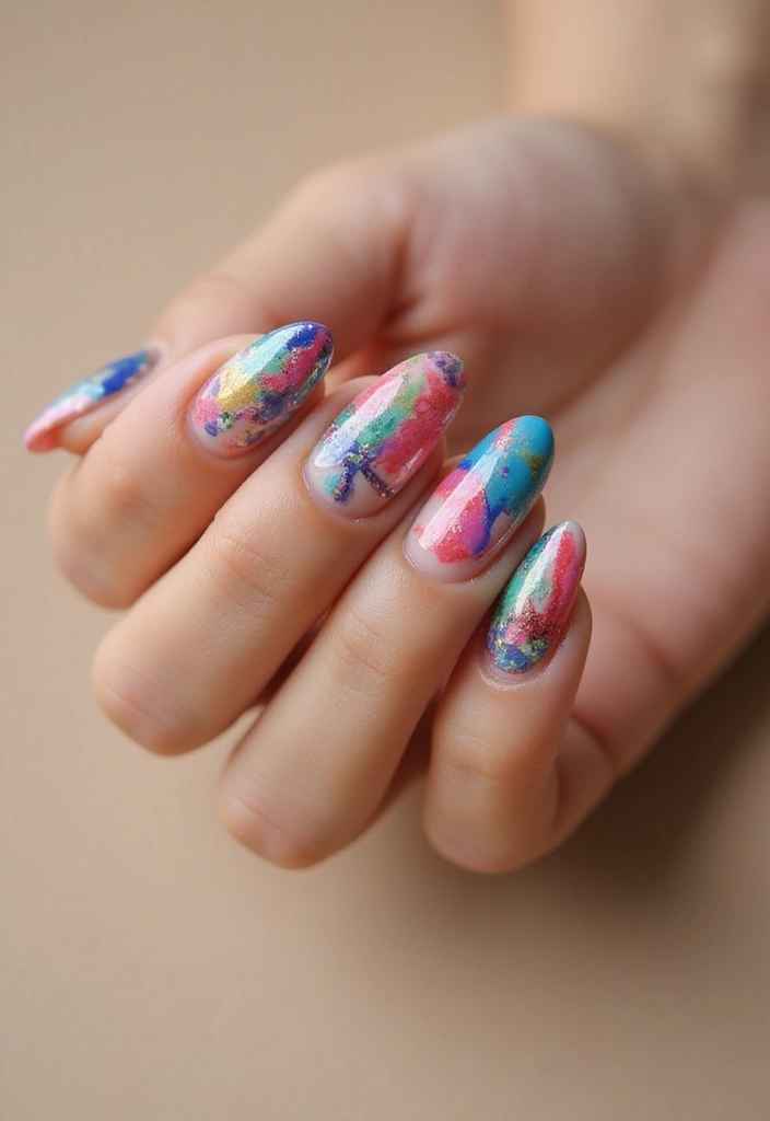28 Stiletto Nails for Beginners – How to Rock the Drama - 27. Artistic Nail Art