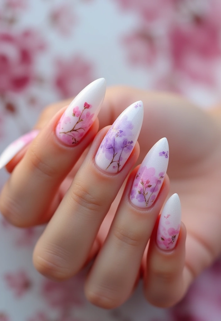 28 Stiletto Nails for Beginners – How to Rock the Drama - 4. Floral Accent Nails
