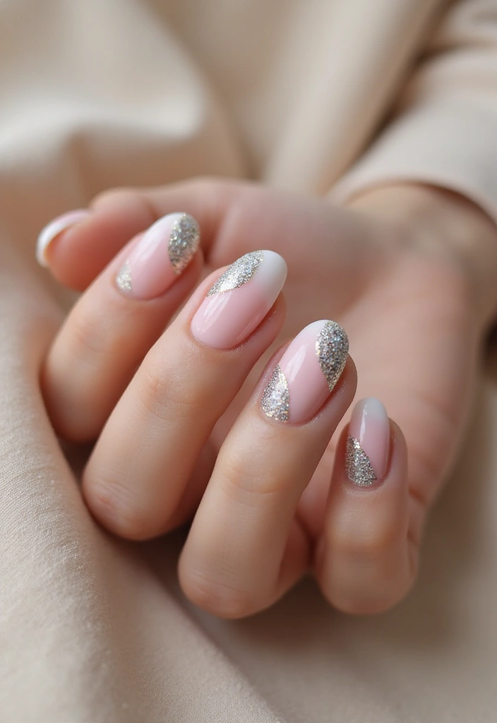 28 Y2K Nails Revival: Chunky Glitter, Rhinestones & Fun Vibes - 12. Glitter French Twist