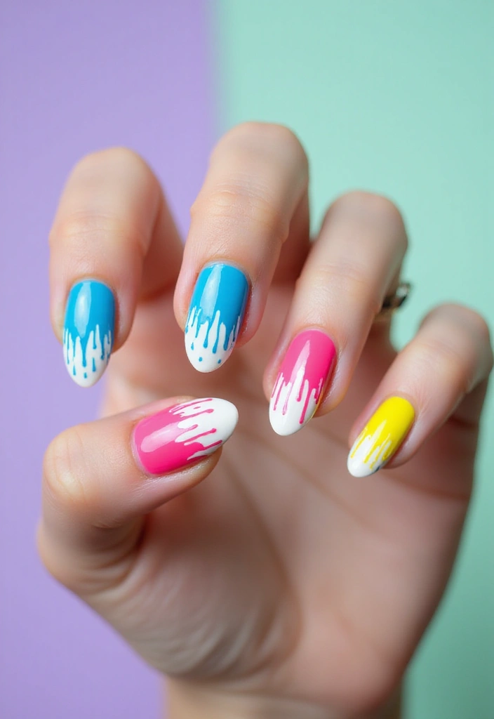 28 Y2K Nails Revival: Chunky Glitter, Rhinestones & Fun Vibes - 26. Melted Effect
