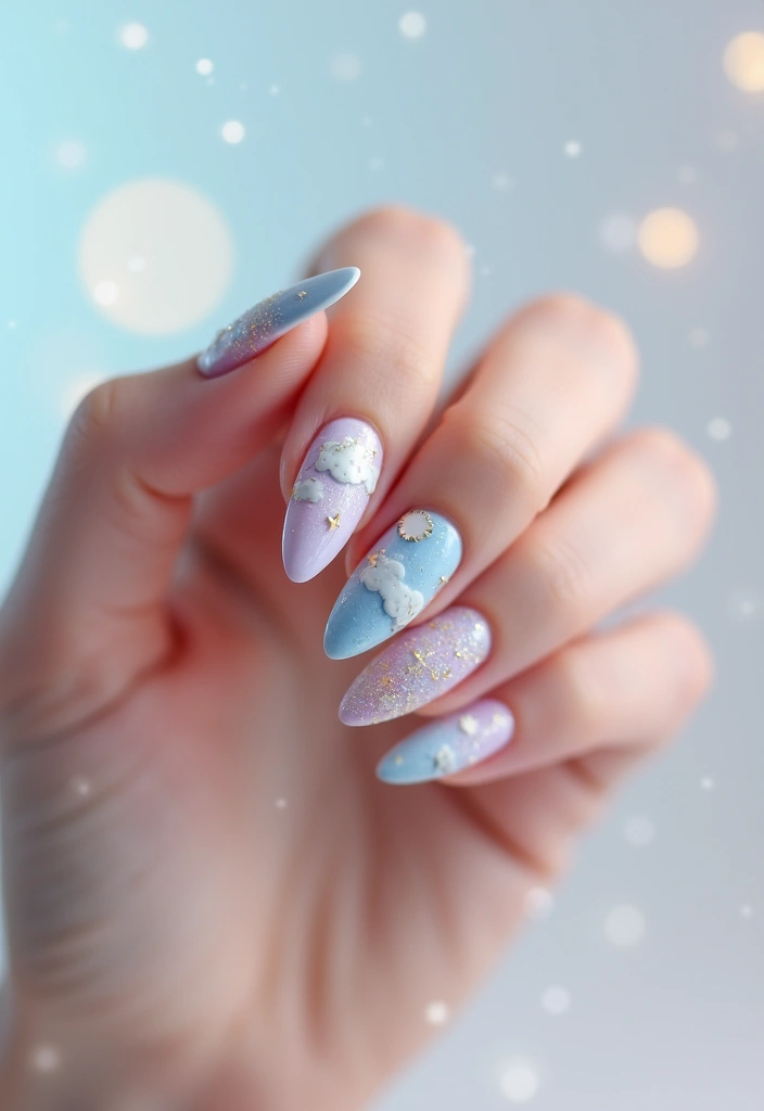 28 Y2K Nails Revival: Chunky Glitter, Rhinestones & Fun Vibes - 27. Whimsical Patterns
