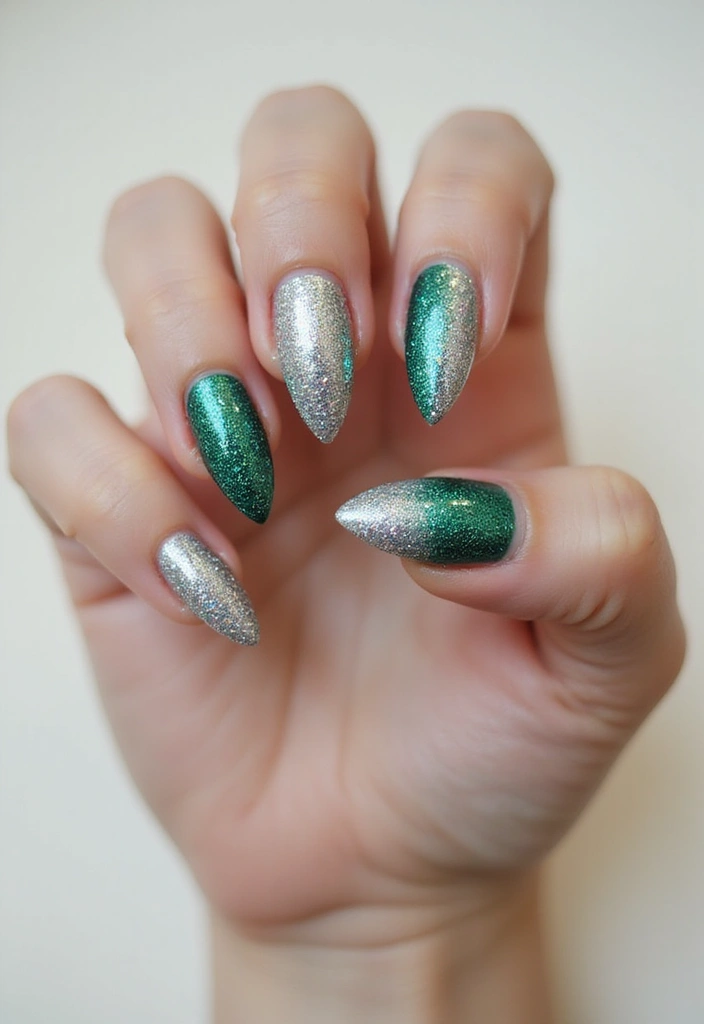 28 Y2K Nails Revival: Chunky Glitter, Rhinestones & Fun Vibes - 28. Tinsel & Sparkle