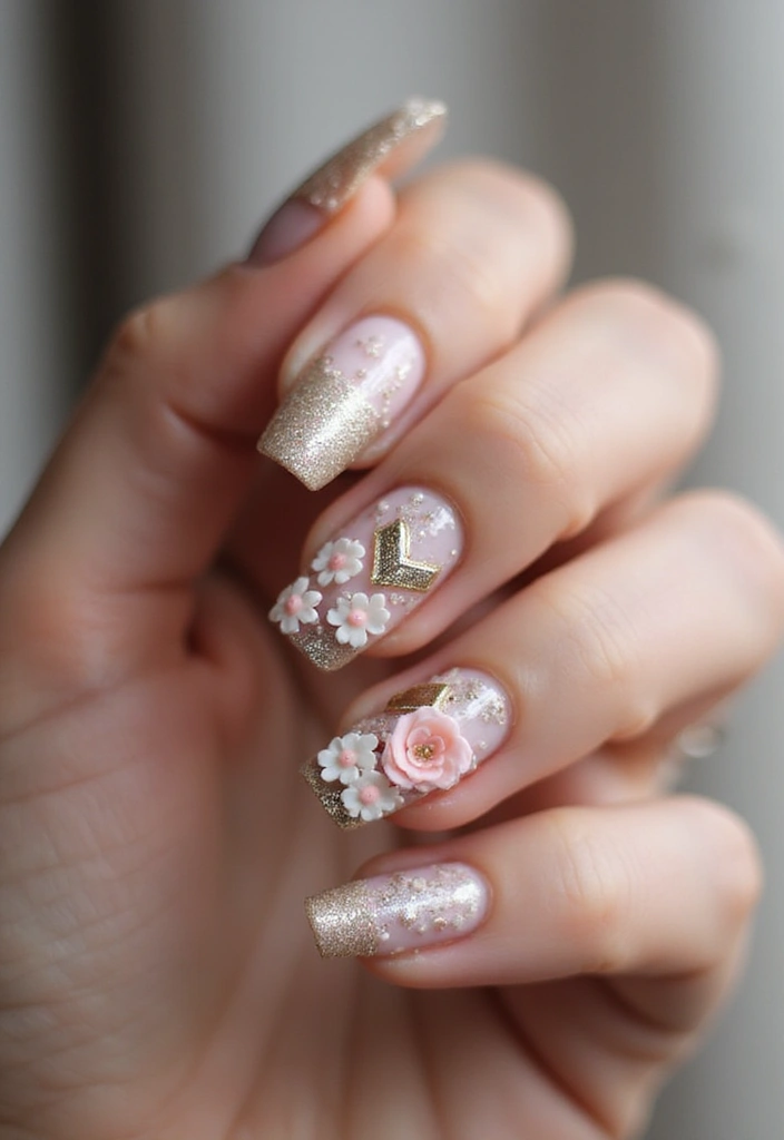28 Y2K Nails Revival: Chunky Glitter, Rhinestones & Fun Vibes - 5. 3D Nail Art