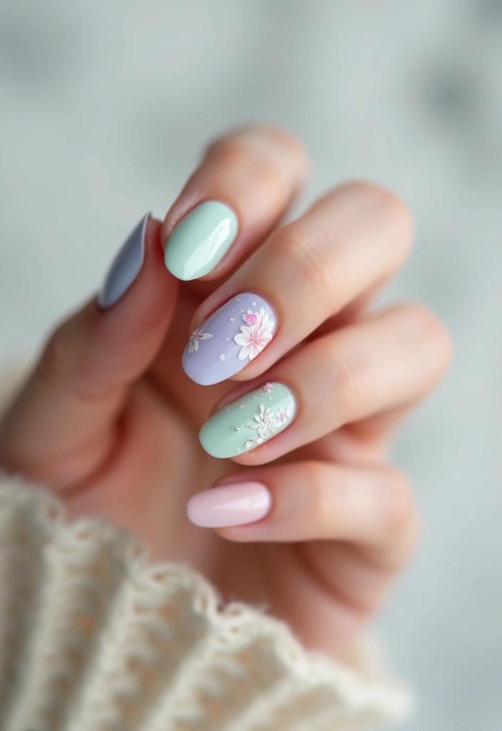 28 Y2K Nails Revival: Chunky Glitter, Rhinestones & Fun Vibes - 6. Pastel Perfection