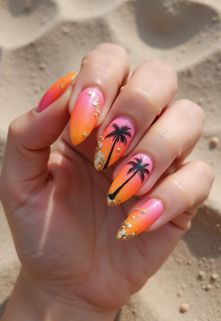 29 Bridesmaid Nails Matching – Coordinated Looks for the Crew - 12. Tropical Vibes