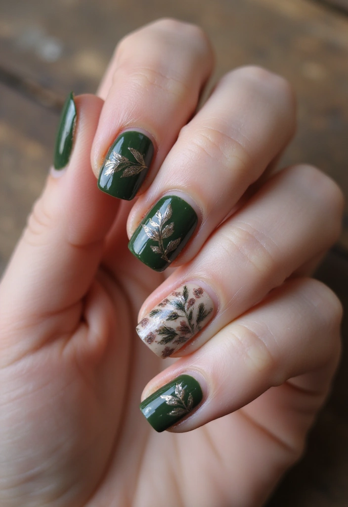 29 Bridesmaid Nails Matching – Coordinated Looks for the Crew - 13. Nature-Inspired Designs