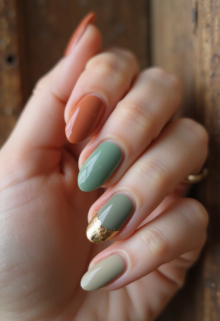 29 Bridesmaid Nails Matching – Coordinated Looks for the Crew - 18. Earthy Tones for a Rustic Feel
