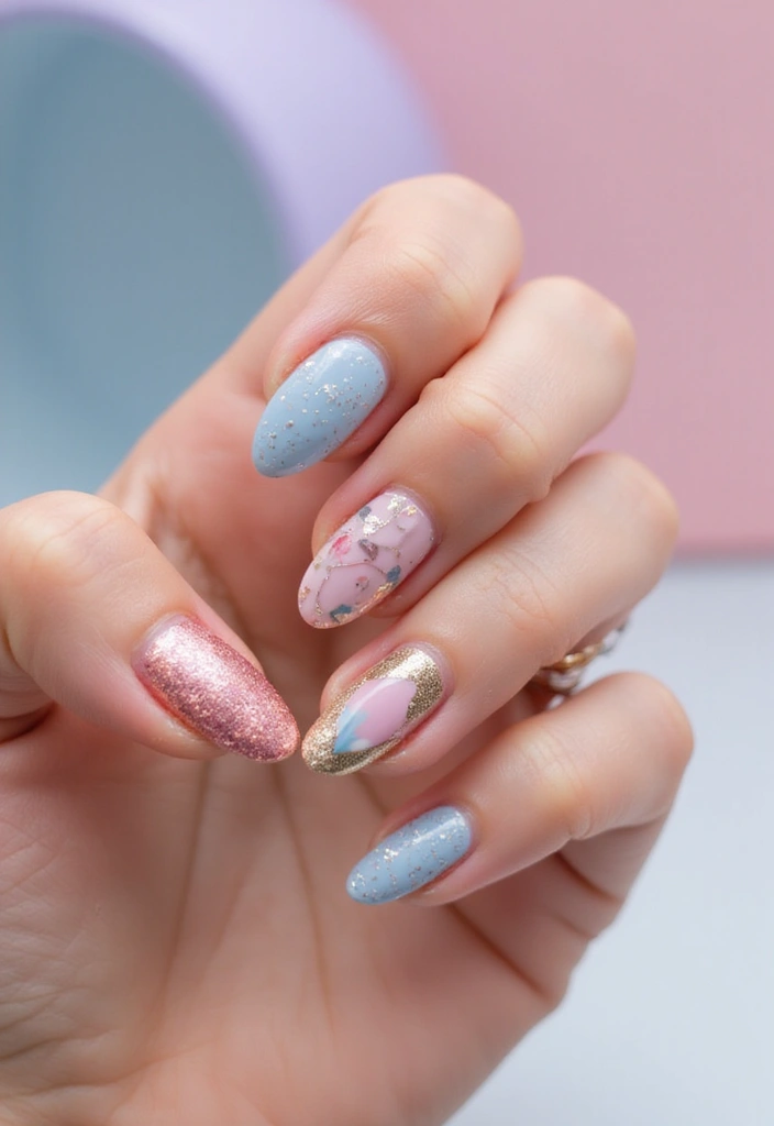 29 Bridesmaid Nails Matching – Coordinated Looks for the Crew - 22. Mixed Textures