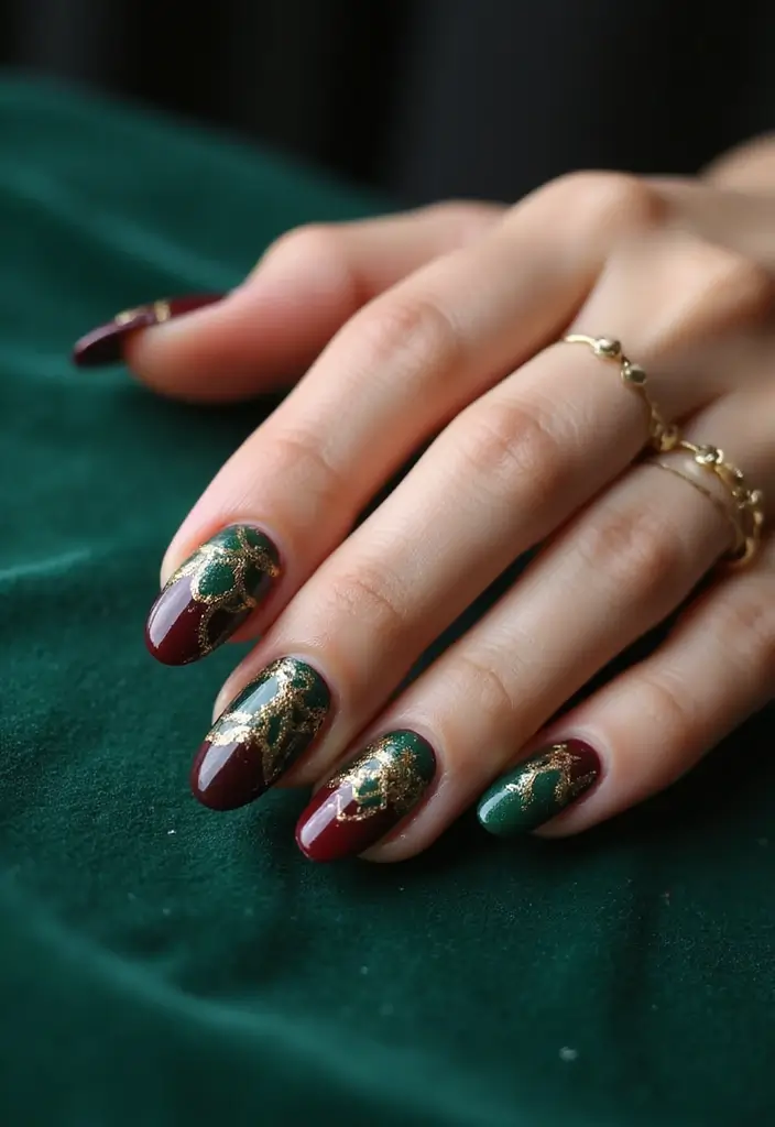 29 Bridesmaid Nails Matching – Coordinated Looks for the Crew - 25. Vintage Glamour