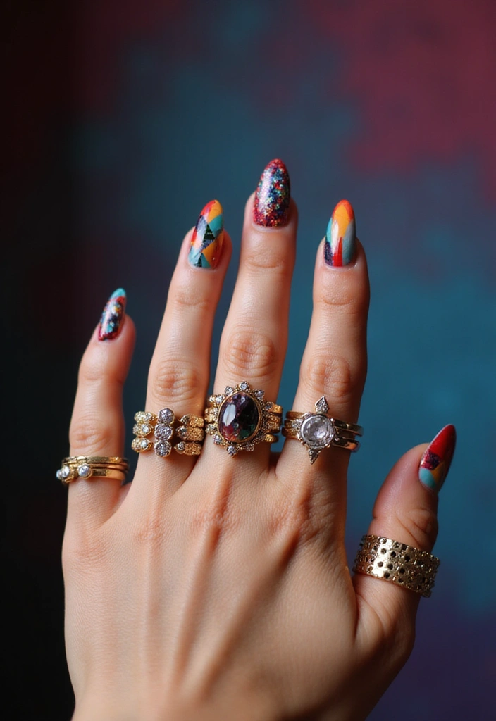 29 Nails with Rings Aesthetic – Styling Tips & Inspiration - 16. Unique Nail Shapes
