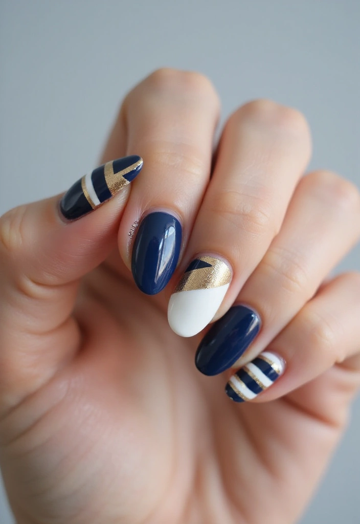 29 Nails with Rings Aesthetic – Styling Tips & Inspiration - 24. Modern Geometric