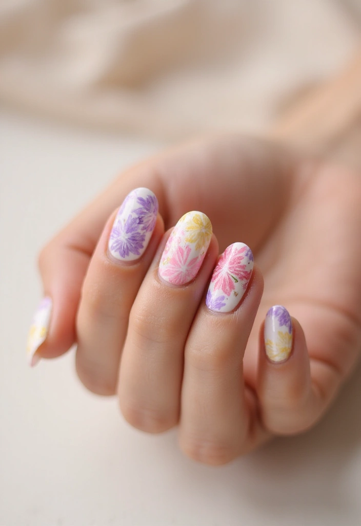 29 Ways to Make Short Nails Look Longer Instantly - 17. Incorporate Floral Designs