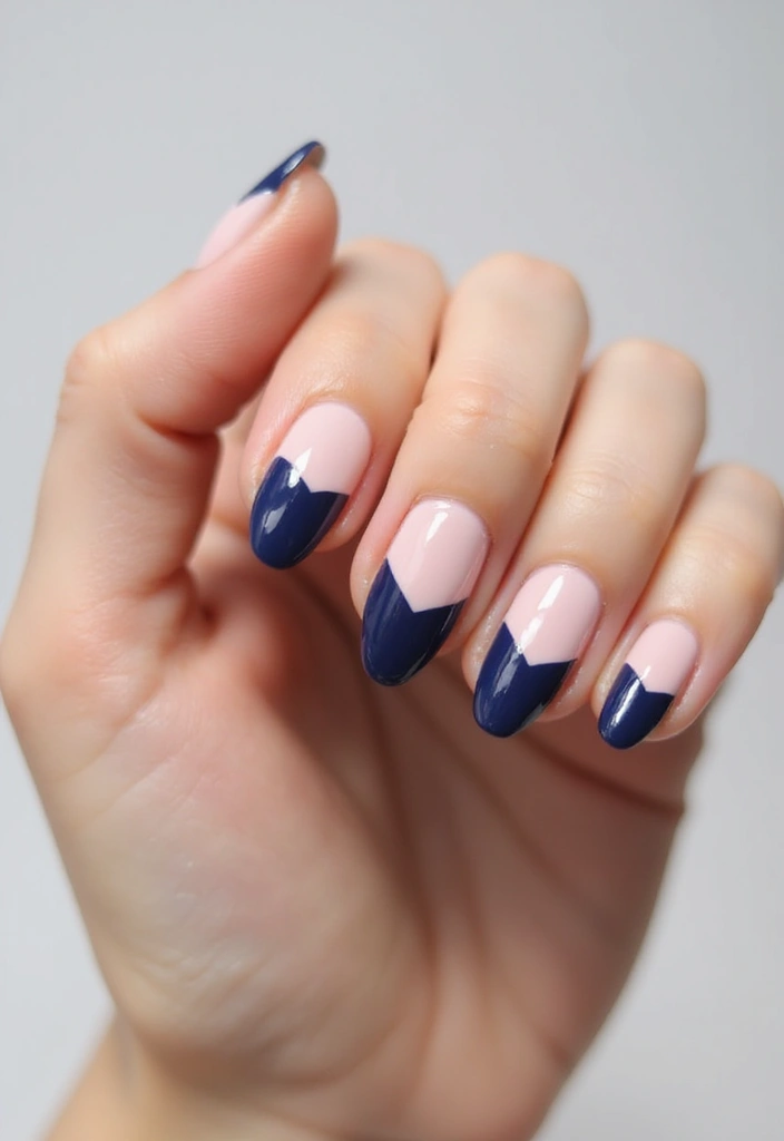 29 Ways to Make Short Nails Look Longer Instantly - 20. Use a Light Base with Dark Tips